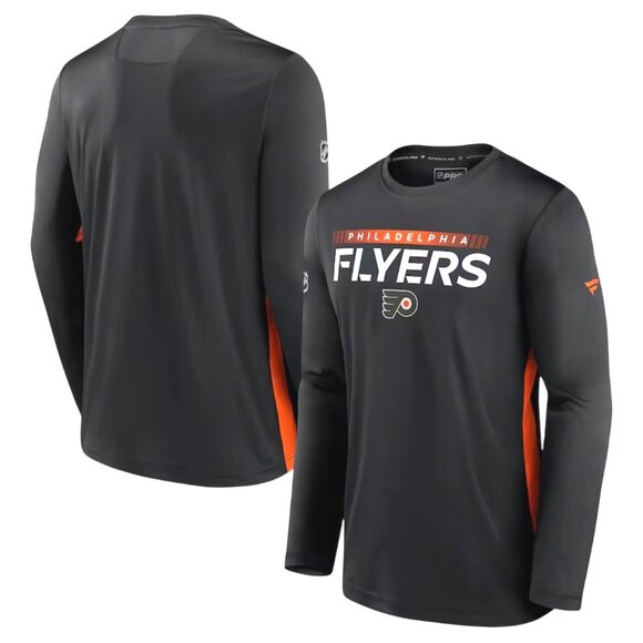 Philadelphia Flyers NHL Authentic Pro Fanatics Long Sleeve T-Shirt 5XL - Picture 1 of 13